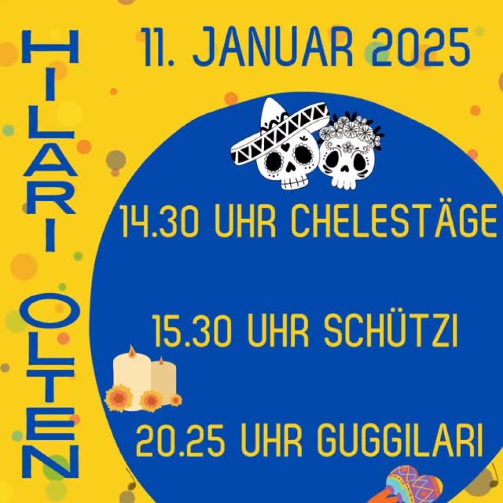 🎉 ES IST WIEDER SOWEIT! 🎭
Wie jedes Jahr läutet der Hilari die Fasnachtssaison ein!

📌 Unser Programm:
🕝 14:30 Uhr: Chelestäge
🎭 15:30 Uhr: Schützi
🎶 20:25 Uhr: Guggilari

Kommt vorbei und lasst uns gemeinsam die fünfte Jahreszeit einläuten! 🥳

#bohememusigolten #fasnachtolten2025 #hilari2025 #guggilari2025